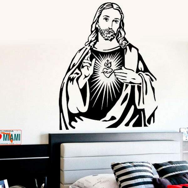 Adesivo de Parede Jesus Cristo Sagrado Corao