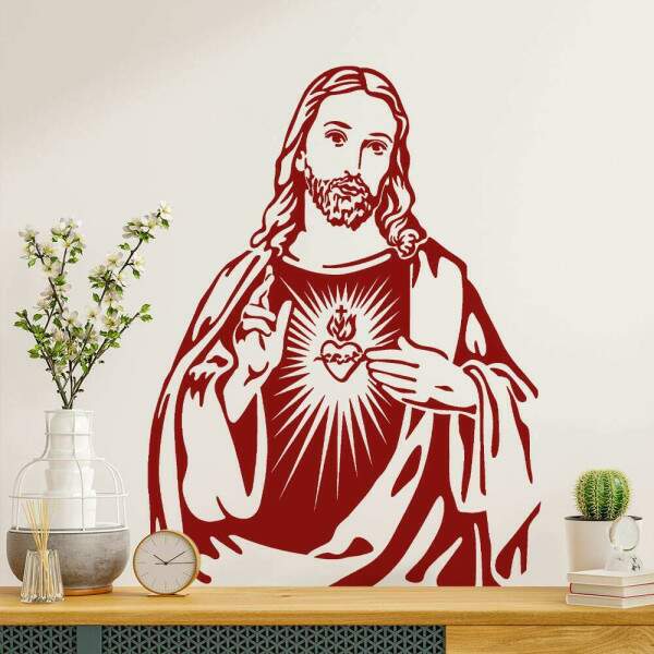 Adesivo de Parede Jesus Cristo Sagrado Corao