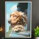 Quadro Decorativo Cachorro Passeando de Carro