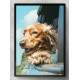 Quadro Decorativo Cachorro Passeando de Carro