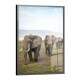 Quadro Decorativo Elefantes com Montanhas no Fundo