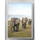 Quadro Decorativo Elefantes com Montanhas no Fundo