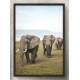 Quadro Decorativo Elefantes com Montanhas no Fundo