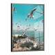 Quadro Decorativo Gaivotas na Beira do Mar