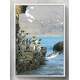 Quadro Decorativo Pinguins Pulando no Mar