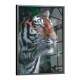 Quadro Decorativo Tigre com Fundo Verde