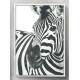 Quadro Decorativo Zebra com Fundo Branco
