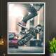 Quadro Decorativo Esporte Manobrando Skate