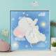 Quadro Decorativo Infantil Elefante no Balan�o Fundo C�u Estrelado