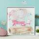 Quadro Decorativo Infantil Elefante e Coelhinha Bailarina