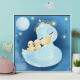 Quadro Decorativo Infantil Patinha com Coroa e Seus Filhotes