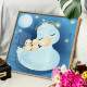 Quadro Decorativo Infantil Patinha com Coroa e Seus Filhotes