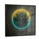 Quadro Decorativo �rvore com C�rculo Neon