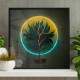 Quadro Decorativo �rvore com C�rculo Neon