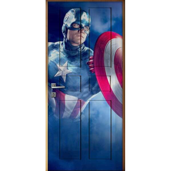 Adesivo para Porta Personagem de Filme com Escudo
