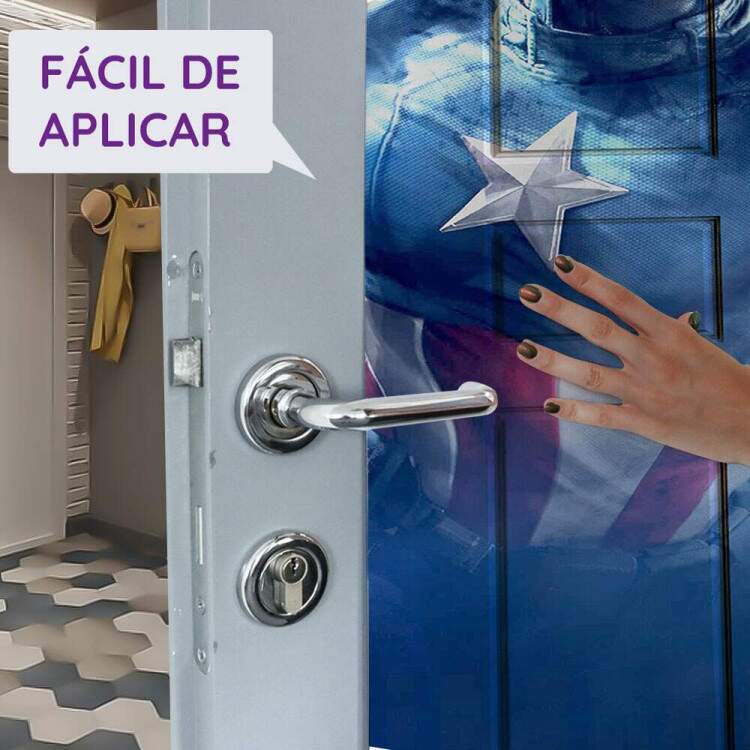 Adesivo para Porta Personagem de Filme com Escudo