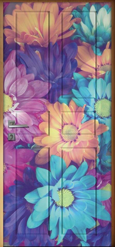 Adesivo para Porta Flores Coloridas