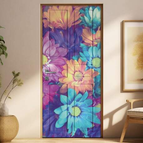 Adesivo para Porta Flores Coloridas
