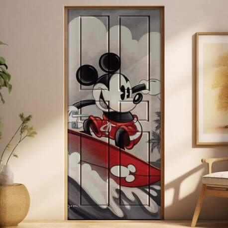 Adesivo para Porta Mickey Surfando