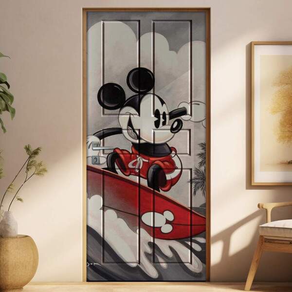 Adesivo para Porta Mickey Surfando