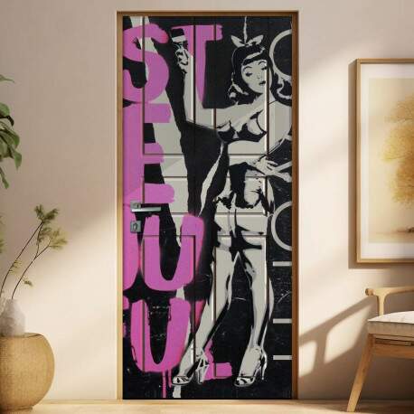 Adesivo para Porta Mulher Pin-Up