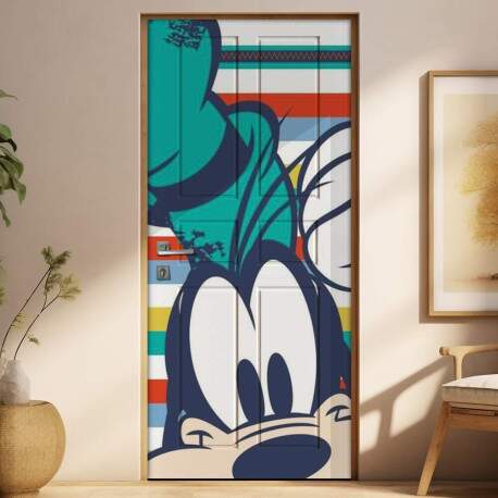 Adesivo para Porta Pateta com Fundo Listrado
