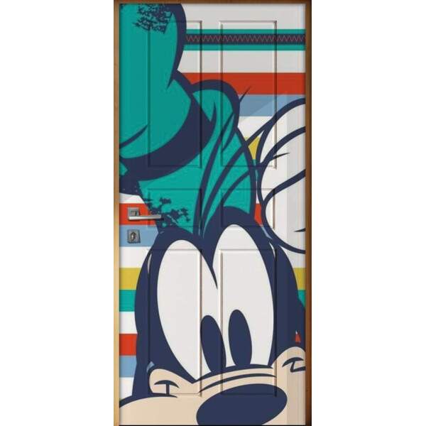 Adesivo para Porta Pateta com Fundo Listrado