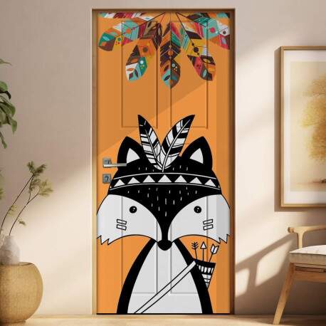 Adesivo para Porta Raposa Indgena