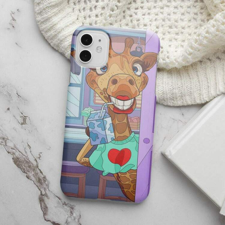 Capa para Celular Desenho de Girafa