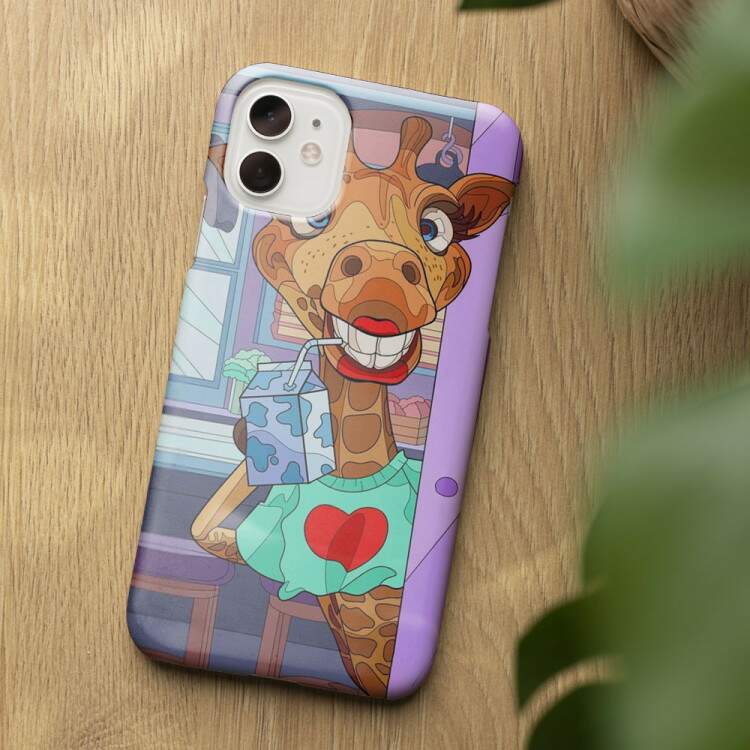 Capa para Celular Desenho de Girafa