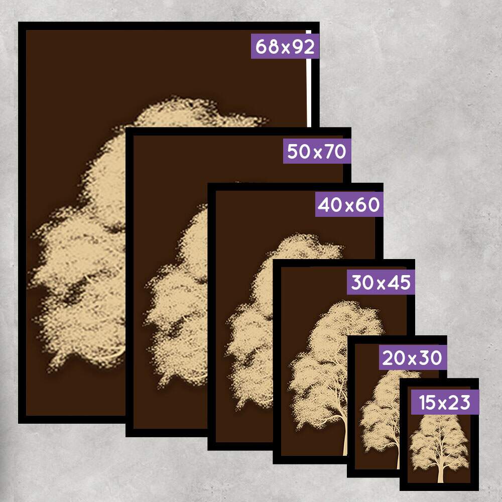 Kit 3 Quadros Decorativos �rvores e Folhas Tons de Marrom e Dourado