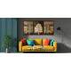 Kit 3 Quadros Decorativos �rvores e Folhas Tons de Marrom e Dourado