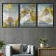 Kit 3 Quadros Decorativos �rvore e Sol Estilo Abstrato