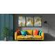 Kit 3 Quadros Decorativos �rvore e Sol Estilo Abstrato