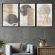 Kit 3 Quadros Decorativos Minimalista Tra�os de Mulher com Detalhe Bege