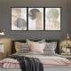 Kit 3 Quadros Decorativos Minimalista Tra�os de Mulher com Detalhe Bege
