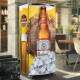 Adesivo para Envelopamento de Geladeira Cerveja Fundo Amarelo com Gelo