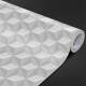Papel de Parede 3D Branco e Cinza