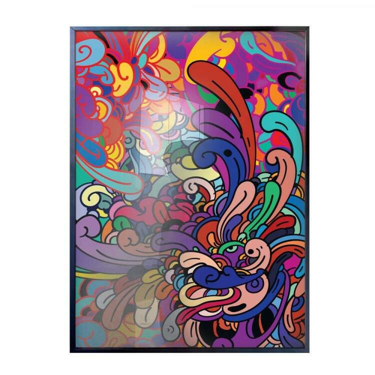 Quadro decorativo - Abstrato com Detalhes Coloridos 3
