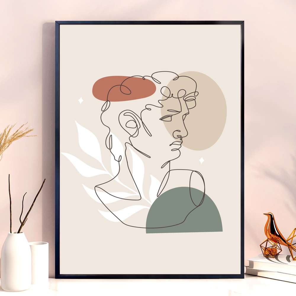 Quadro decorativo - Minimalista Tra�os de Est�tua