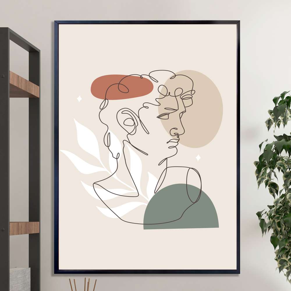 Quadro decorativo - Minimalista Traos de Esttua