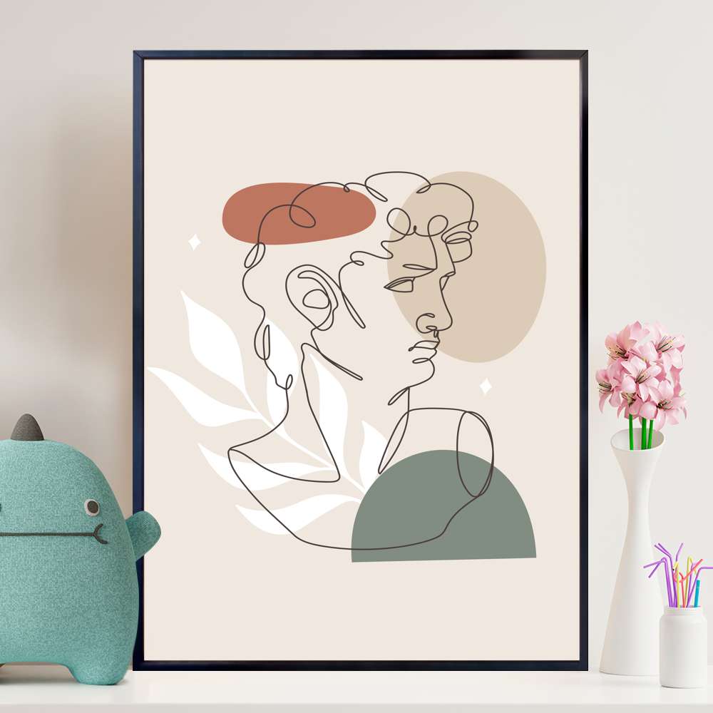 Quadro decorativo - Minimalista Tra�os de Est�tua