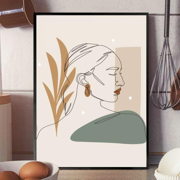 Quadro decorativo - Minimalista Traos de Mulher