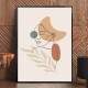 Quadro decorativo - Minimalista Tra�os de Mulher com Folhas