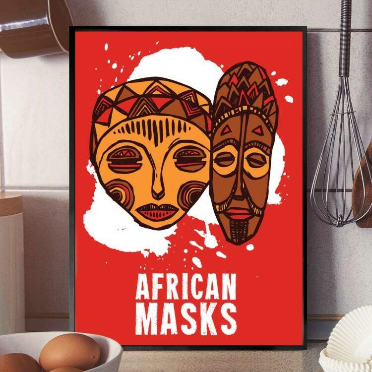 Quadro decorativo - Estilo Africano African Masks