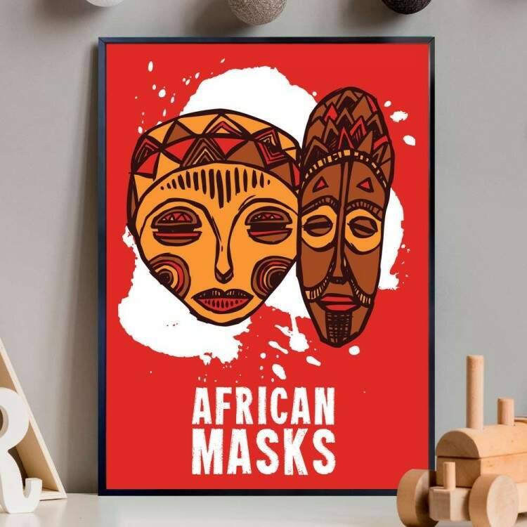 Quadro decorativo - Estilo Africano African Masks