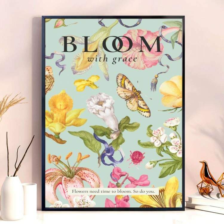 Quadro decorativo - Floral Estilo Contemporneo Bloom
