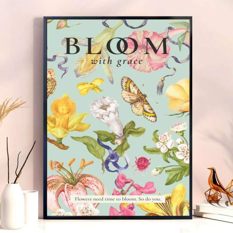 Quadro decorativo - Floral Estilo Contemporneo Bloom