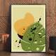 Quadro decorativo - Floral Estilo Contempor�neo Plantas Desenhadas Fundo Bege