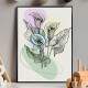 Quadro decorativo - Floral Planta Desenhada Fundo Minimalista 3
